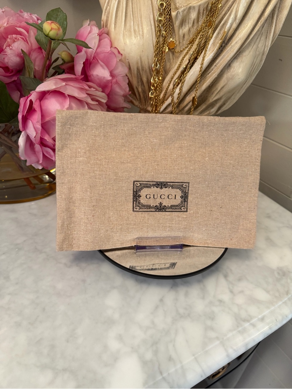 Gucci Cream Canvas Long Ziparound Wallet w Red Bow + Coral Floral Print + Dusty - Picture 9 of 16